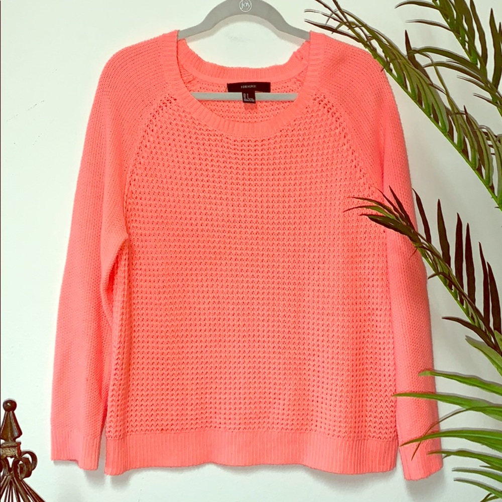 Cozy Coral Knitted Sweater